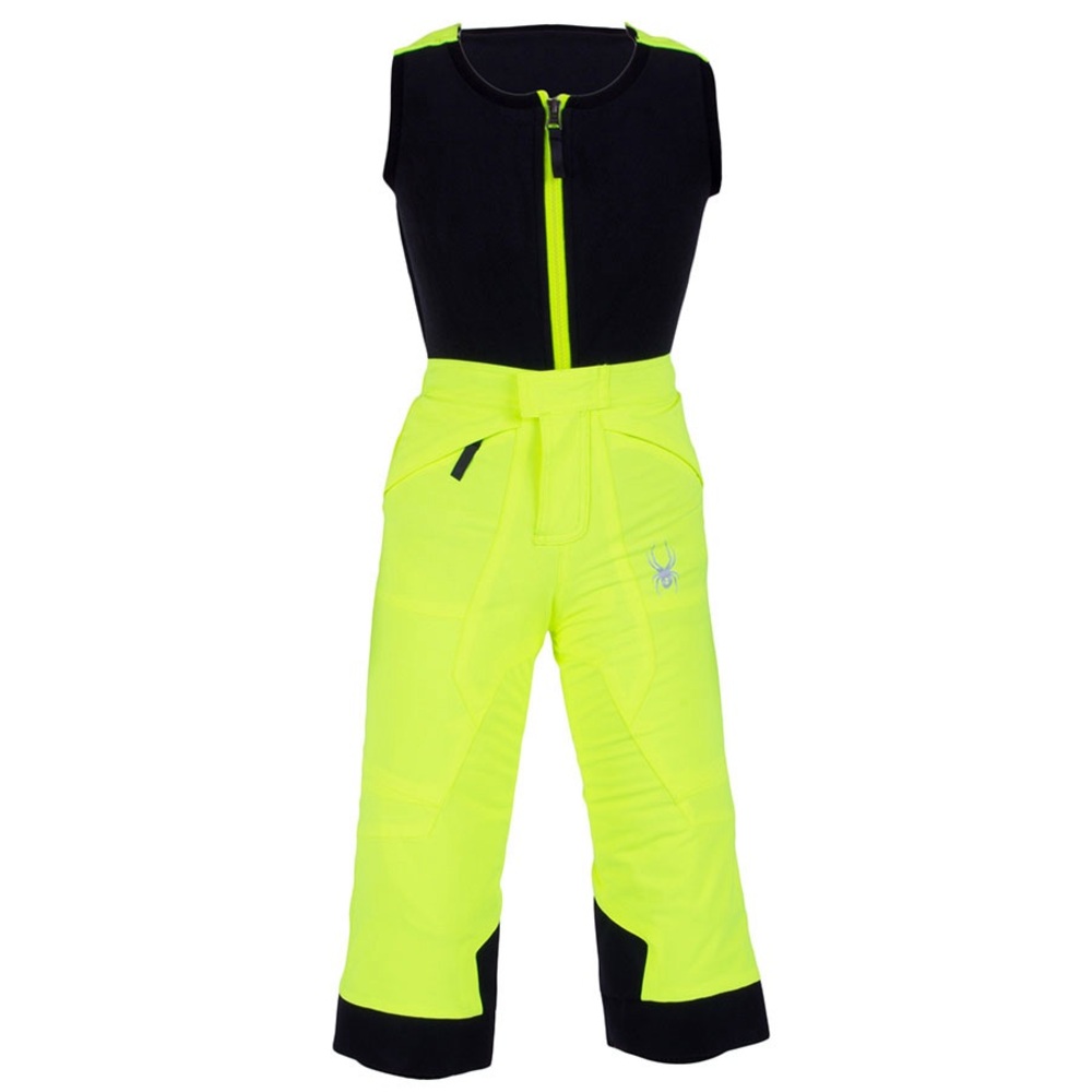SPYDER kids Mini Expedition Pant Bryte Yellow Ski Pants Bibs
